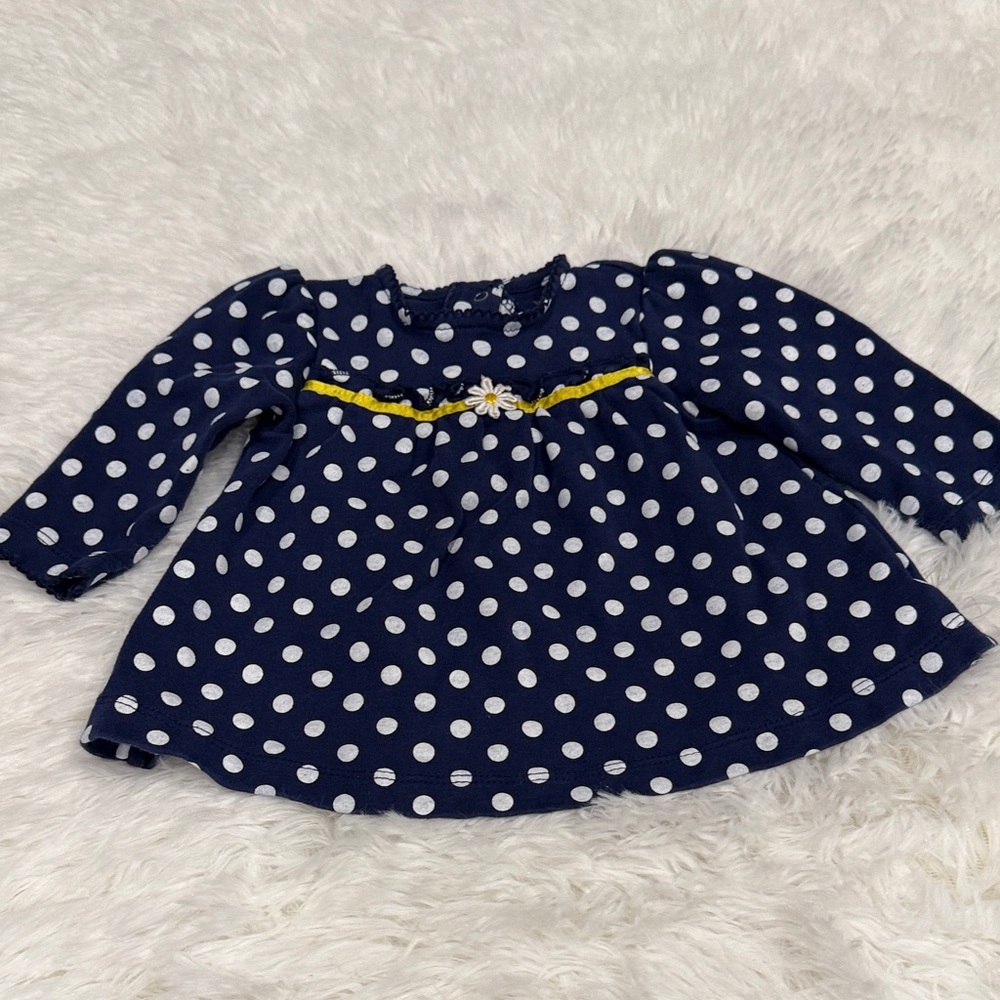 Little Me Navy Polka Dot Dress
